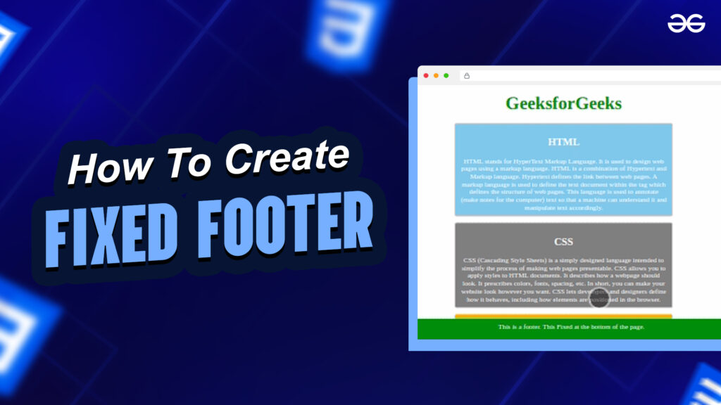 Understanding and Creating a Fixed Footer with CSS